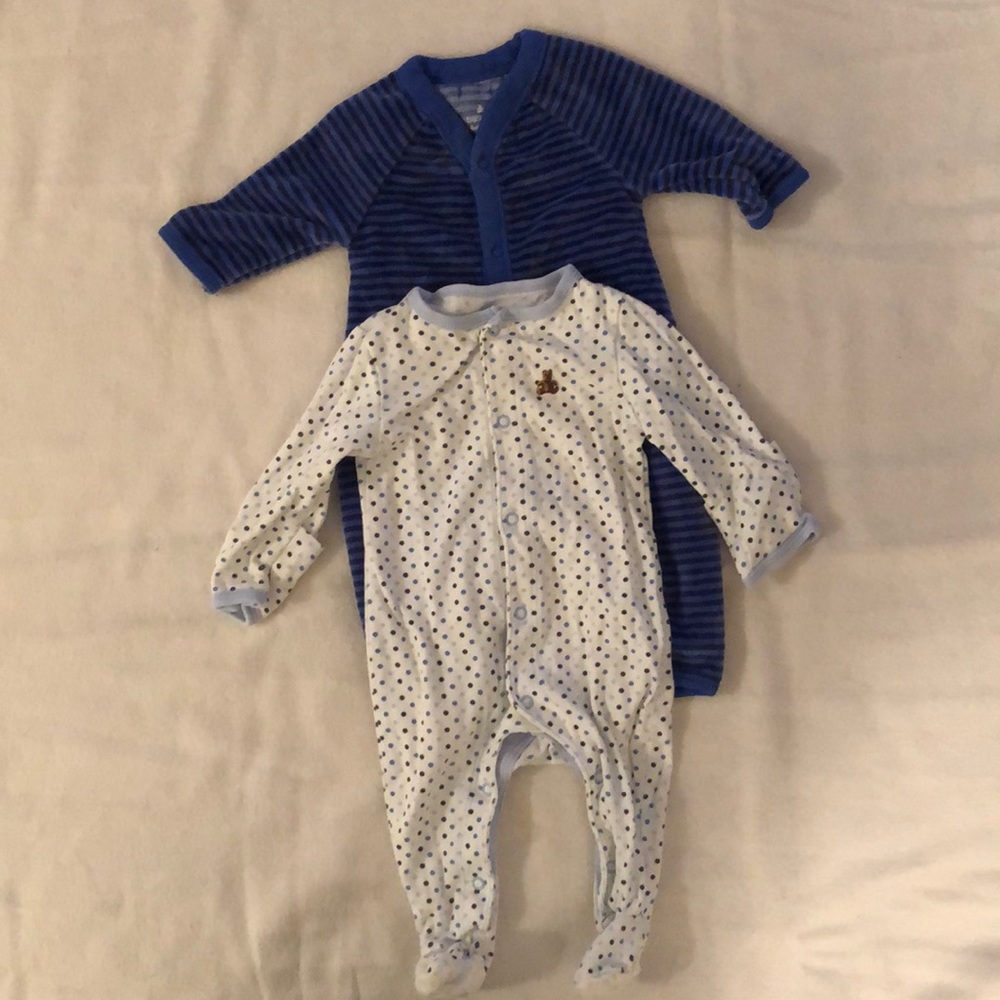 Two pairs of newborn pajamas from Baby Gap